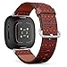 CJBROES Replacement Leather Watch Band, Compatible with Fitbit Versa 3 and Fitbit Sense of Wristband Bracelet Accessory - Ethnic Tribal Geometric