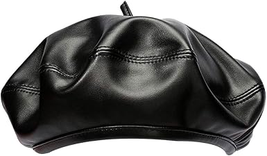 LABANCA Women Faux Leather Solid Beret 