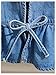 SHENHE Girl's Tie Front Bow Denim Vest Ruffle Hem Sleeveless Cute Summer Jean Tank Top Blue 9Y