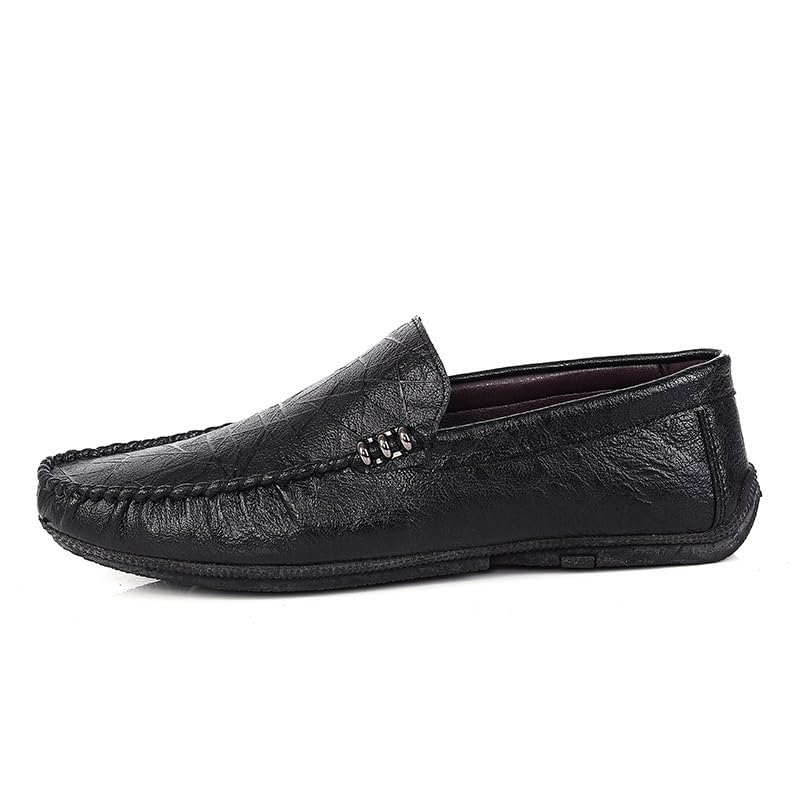 Men's Prom Loafers Shoes Vegan Leather Office Uniform Round Toe Solid Color Low Top Casual Slip-on3