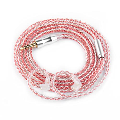 KINBOOFI in Ear Earphone Cable,4 Core Tinned Copper Cable Braided mixesly with 4 core ofc Plated Silver Cable,Balanced Audio Replacement Cable for C12 CA4 CA16 KZ ZSN ZSNPRO ZSNPROX (QDC, 3.5MM)……