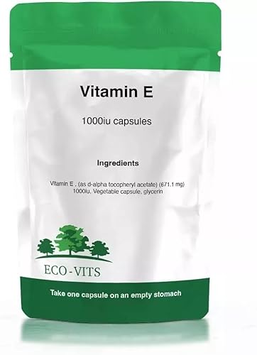 Eco Vits - Natural Vitamin E 1000IU High Strength 120 Vegetarian Capsules