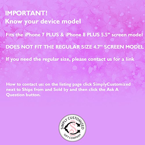 Iphone 8 Plus, Simply Customized Phone Case Compatible With Iphone 8 Plus [5.5 Inch] Navy Blue Stripes Nautical Anchor Monogram Monogrammed Personalized Ip8P #TOP1