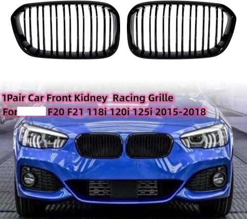 Rejilla de parachoques negra brillante para F20 F21 Hatchback 2015-2018 par de carreras 3