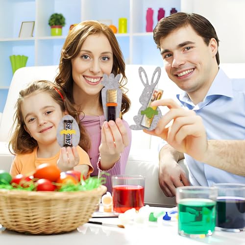 8 PCS Ostern Verpackung Geldgeschenke, Osterhasen Filzdekorationen Set, Ostern Geldgeschenk Filz, Verpackung für Osterhasen, Geschenk Lustige Osterdekoration zum Verschenken für Geld (A)