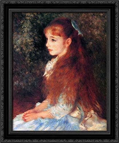 Irene Cahen DAnvers 20x24 Black Ornate Wood Framed Canvas Art by Renoir, Pierre-Auguste