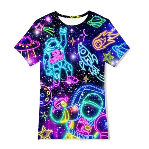 Enlifety Boys Girls T-Shirts 3D Graphic Shirts Kids Cool Short Sleeve Tees Size 4-14T