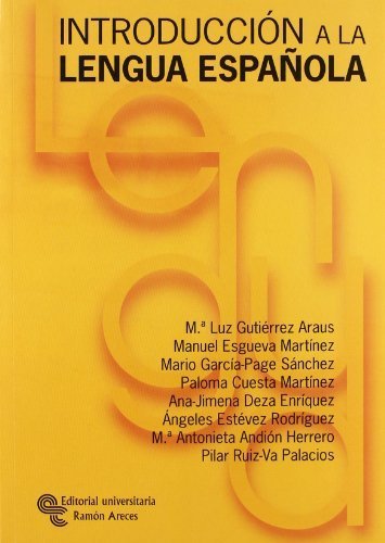 Introducción a la lengua española (Manuales) de Gutiérrez Araus, M.ª Luz (2005) Tapa blanda