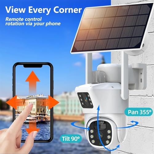 Cámara solar PTZ de 8MP contra robos que graba en 4K sin cables exteriores 6