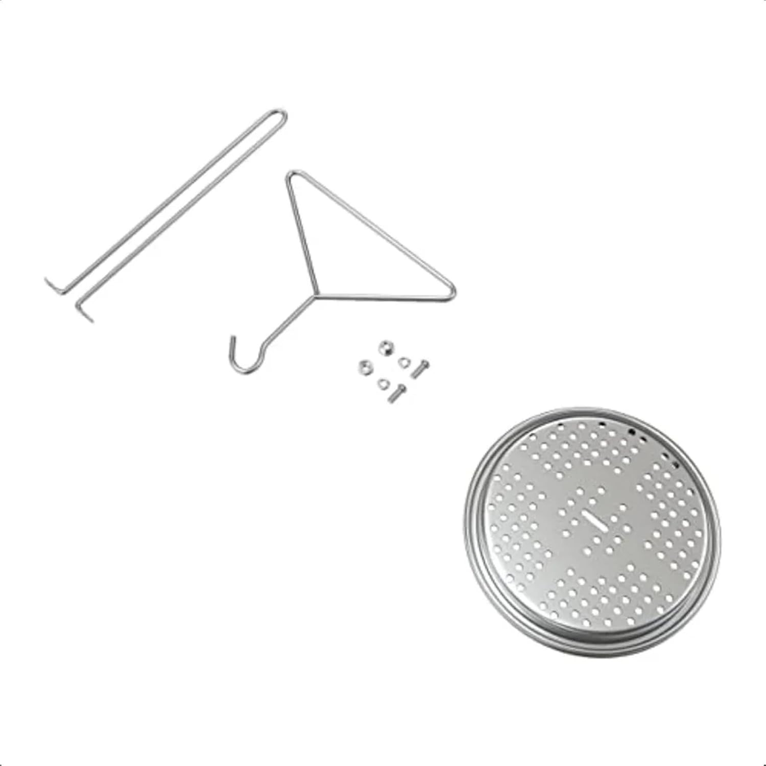 1pc Turkey Fryer Accory Kit Chicken Roasting Stand Vertical Roaster Frying Rack with Hook and Deep Roas