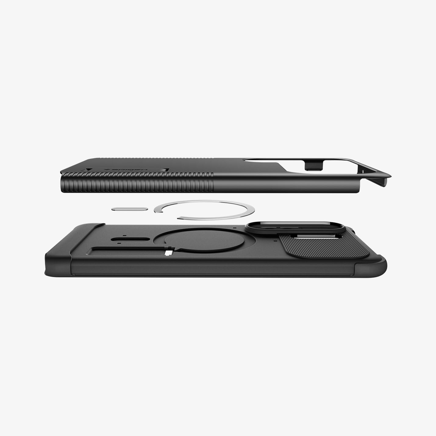 Spigen for Galaxy S26 Ultra Case, Slim Armor MagFit [Kickstand] [Compatible with MagSafe] [Fast Wireless Charging] - Black