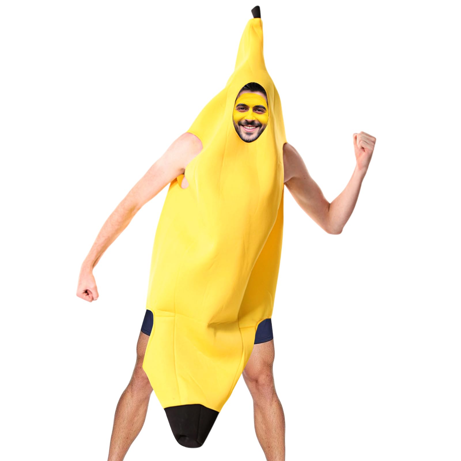 Disfraz Plátano Adulto Hombr Mujer Fruta Unisex, Disfraces Fruta Adulto, Disfraz Despedida Soltera para Fiesta Cosplay Halloween Carnaval
