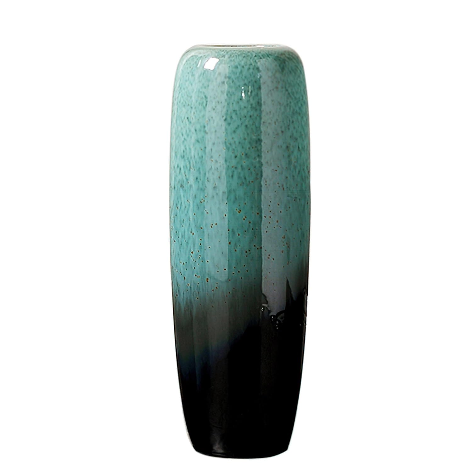 asdchZen Tall Floor Vase, 31.4 Inches/80Cm Large Floor Ceramic Vase, Modern Decorative Vase For Living Room, Office, Bedroom, Garden, Kitchen, Wedding, Branches And Dried Flowers,17x50cm