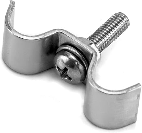 Miniatura 4 de QWORK Abrazadera de doble línea de acero inoxidable, paquete de 25 clips de líneas de combustible de 38 pulgadas con tornillos de montaje