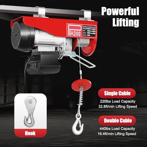 Cabrestante eléctrico 440lbs con control remoto 110V miniatura 2