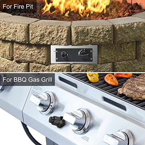Wadeo Fire Pit Igniter, Push Button Ignition Kit With 2 Outlets And Ground Wire For Fire Pit Gas Burner System #TOP4