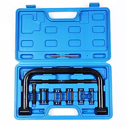 Eccpp 10Pcs Solid Valve Spring Compressor Tool Set With C Clamp Service Kit With Extension Screws Fit For Most Vehicles, Small Van And Motorcycle Engines #TOP5