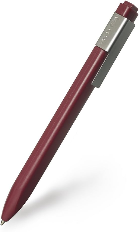 Moleskine Classic Click Ball Pen, Burgundy Red, Large Point (1.0 MM) Black Ink (Moleskine Non-Paper)