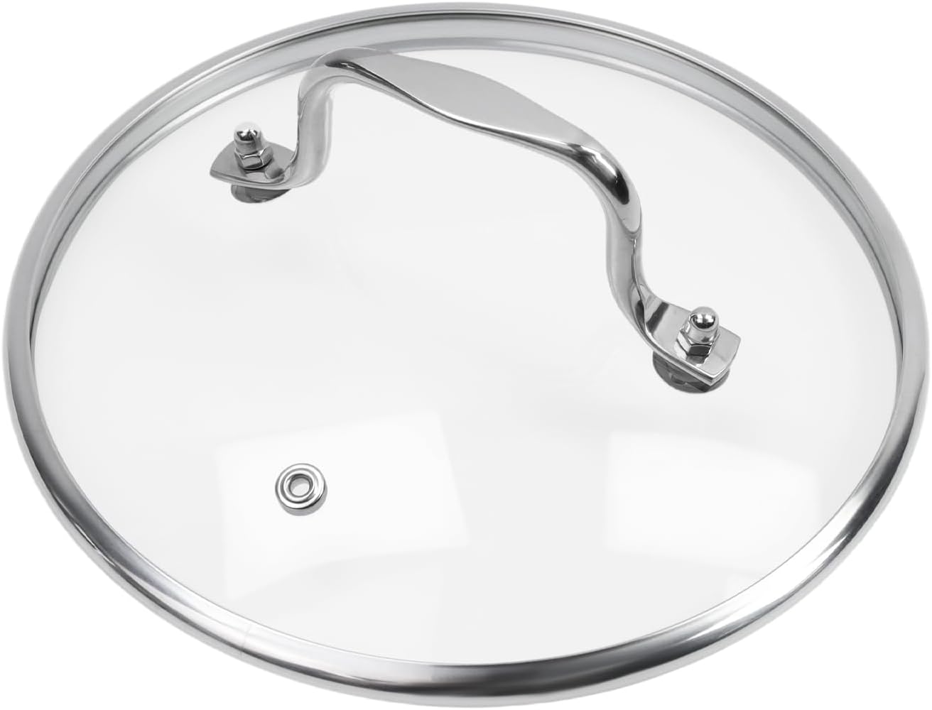 HEVSTIL 6" Tempered Glass Lid with Steel Handle, Vented Skillet Cover