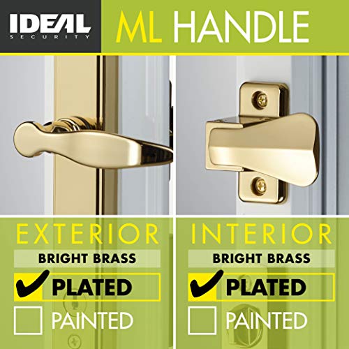 Ideal Security SK1215BB ML Lever Set for Storm and Screen Doors with Keyed Deadbolt, Brass Bronze-Coat - Thumbnail 5