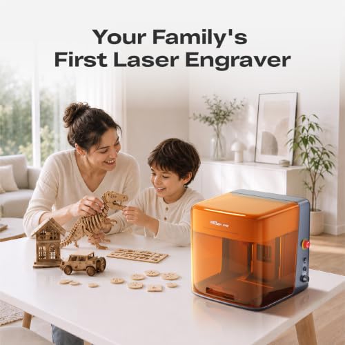 Image of Creality Falcon A1C 10W Mini Laser Engraver, Class 1 AI Desktop Laser Engraving Machine with Auto Focus, Smart Camera, Support 3 Laser Heads Interchange, 15,000 mm /min Speed, Works with 300+ Materials