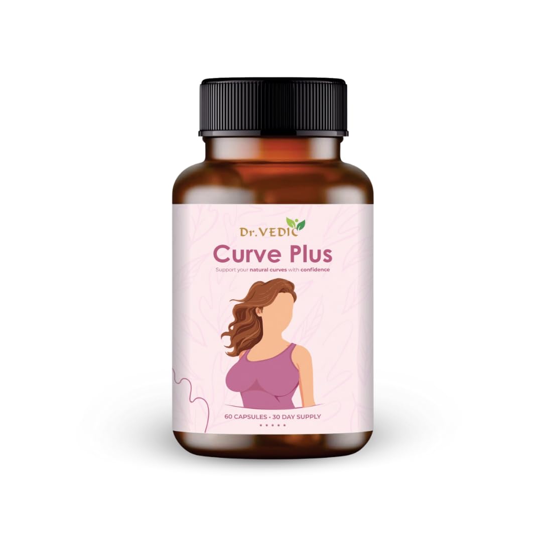 Dr Vedic Breast Support Capsules 100% Pure & Natural | Ayush Approved with Ayurvedic Herbs like Ashwagandha 60 Capsules For Women