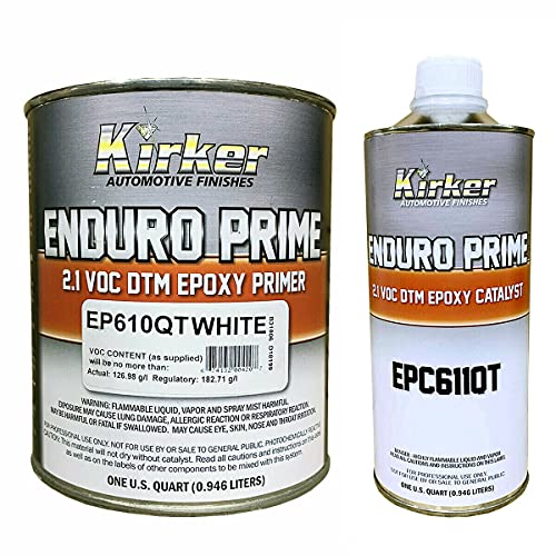 Kirker Enduro Prime DTM Epoxy Primer White EP610QT One Quart with Catalyst EPC611QT