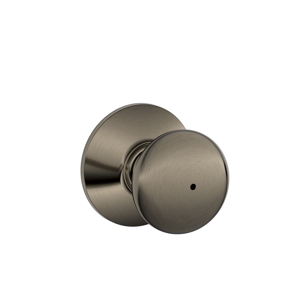 SCHLAGE F40PLY620 Plymouth Privacy Knob, Antique Pewter