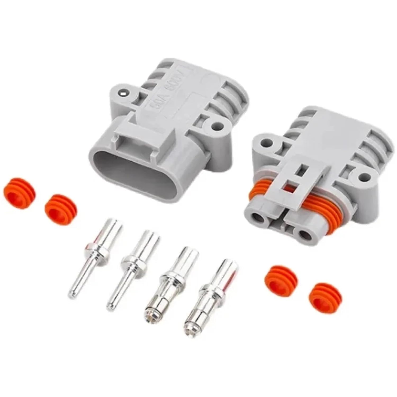 5/20/100Set 2 Pin Anderson Connector 50A Waterproof Parking Air Conditioner 600V Outdoor Quick Anti-Loose Male and Female Plug(Male Set,5 Sets)