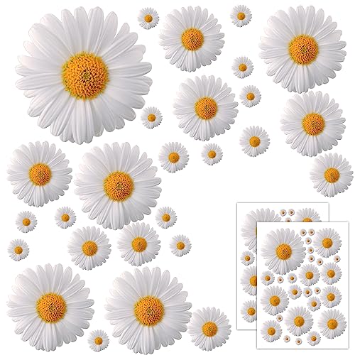GamesMonkey® - Adesivi Auto Fiori Margherite Prilblumen Tuning - 27/54 / 108 Pezzi - Carrozzeria Divertenti Moto Bicicletta Stickers Vetri Casco (Large, 54 Pezzi, Col 010)