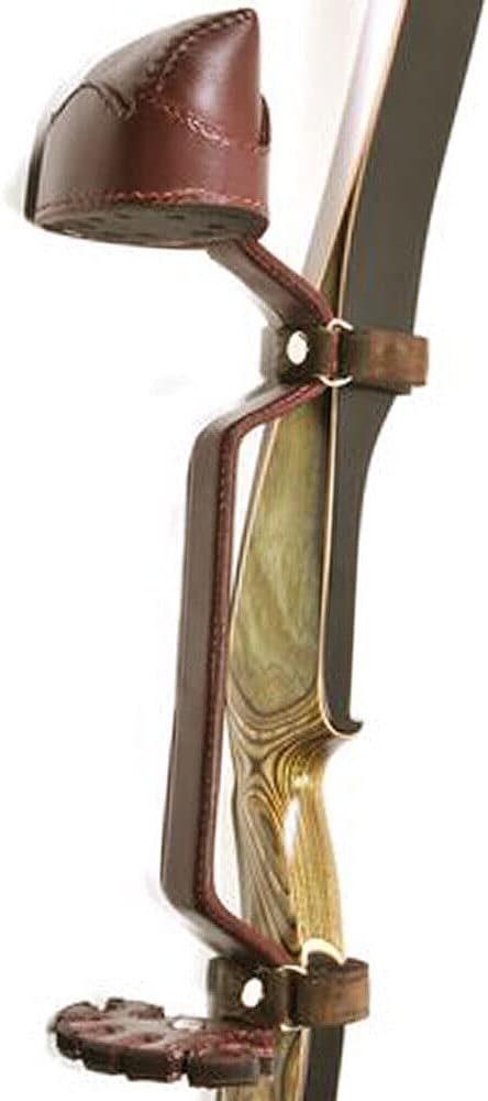 Traditional Archery, Hunting, Indoor Outdoor Sport, Hand Tooled Craftmanship Vegetable Tanned Leather Hip Side Arrow Quiver & Takedown/Longbow Holder, 20" Inches.
