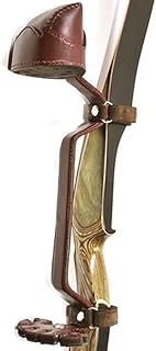 Traditional Archery, Hunting, Indoor Outdoor Sport, Hand Tooled Craftmanship Vegetable Tanned Leather Hip Side Arrow Quiver & Takedown/Longbow Holder, 16" Inches.