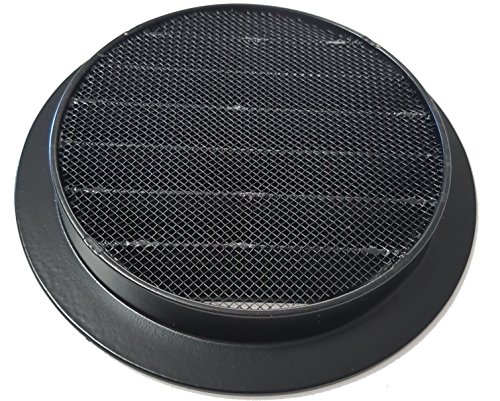 Intelmann Wetterschutzgitter Schwarz Ø 125 Aluminium (100 125 150 160 200)