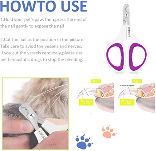 image for OneCut Pet Nail Clippers, Update Version Cat & Kitten Claw Nail Clippe