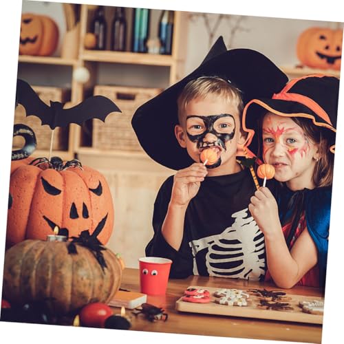 Set de 50 Pitillos de Papel Negro para Fiesta de Halloween miniatura 5