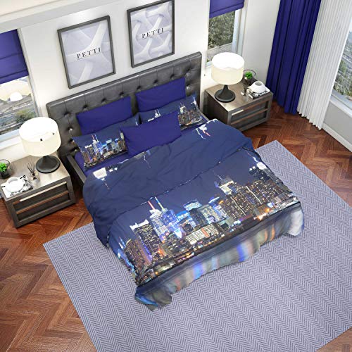 Copripiumino Digitale Tutto Stampato Microfibra Duvet Set, Quilt Covers, Bedding Sets, Satin Fabric, New York King - Image 2