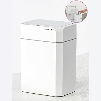 Mega Boy 22 Litre Otomatik Hareket Sensörlü Çöp Kovası, Banyo Çöp Kovası, Çocuk Odası Çöp Sepeti, Çöp Kutusu, (2 adet 1.5 V AA pil, piller pakete dahil değildir) 44x29.5x20 cm