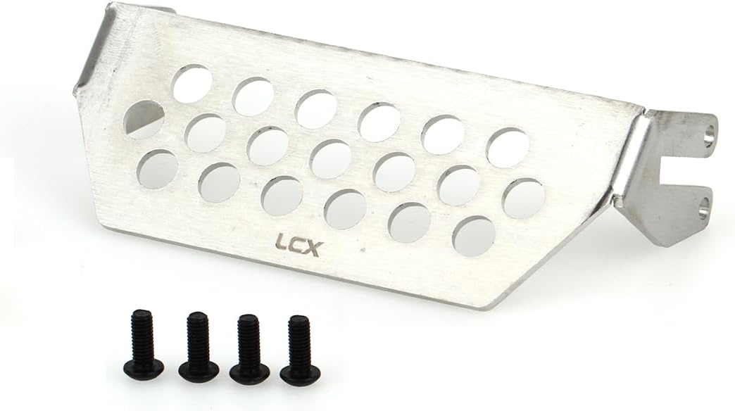 LCX Racing 1/10th RC Crawler Car Stainless Steel Guard Board, Front Skid Plate Guard Servo Guard Frame Rail Protector for RC Car Redcat Gen8 Scout II