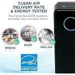 Germ Guardian True HEPA Filter Air Purifier, UV Light Sanitizer, Eliminates Germs, Air Purifier for Home AC4300BPTCA with FLT4850PT True HEPA Genuine Air Purifier Replacement Filter - Image 4