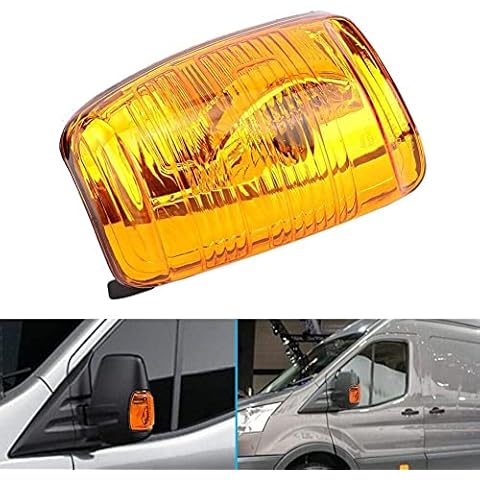 BIAREN Wing Mirror Indicator Lamp Lens Amber Left Passenger Side For Ford Transit Mk8 2014 Onwards BK3113B381BB 1847388, Amber / Orange Cover