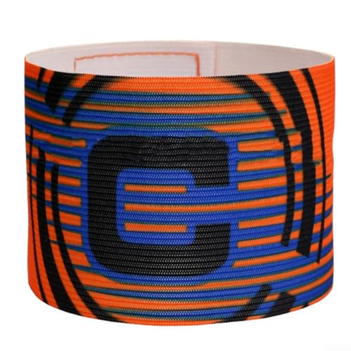 Brazalete de fútbol ajustable para Capitán Role, marcador visual transparente hecho de material flexible y nailon (naranja)