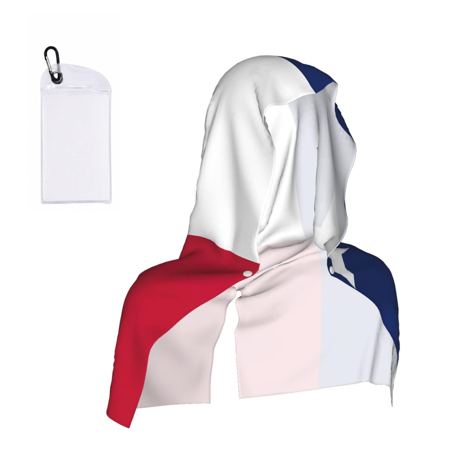 DUWAA Flag Of Texas Print Cooling Hooded Sports Towel, 30×60cm Quick Drying Summer Cool Head Wrap For Neck And Face