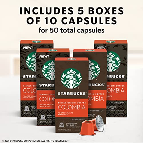 Café Starbucks em Cápsulas Nespresso, Single-Origin Colombia - 50 cápsulas