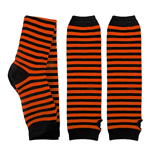 Image of Over Knee Rainbow Thigh High Socks Cosplay Accessories for Women Fashion Wild Long Striped Leg warmers
