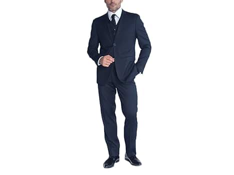 Braveman Slim 3-Piece Suit, Blue, 40R/34W at Amazon Men's