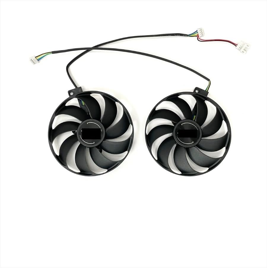 Graphics Card 90MM PLD09210S12H Cooling Fan Compatible with RTX 2080 2070 2060 Super EVO Graphics Card Cooler Fan T129215SU FDC10H12S9-C(Black 2-Fan)