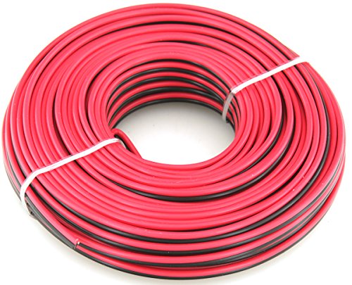 Gs Power 100% Copper 24 Awg (American Wire Gauge) 50 Ft Red & 50 Ft Black Bonded Zip Cord Cable For Car Audio Stereo Led Light 12Volt Automotive Harness Wiring. Also In 100 & 200 Feet Roll #TOP2