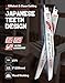 EZARC Japanese Teeth Reciprocating Saw Blades 9 Inch, Tri-Edged Fleam Ground Teeth Wood Pruning Saw Blades 8 TPI for Woodworking, 5 Pieces