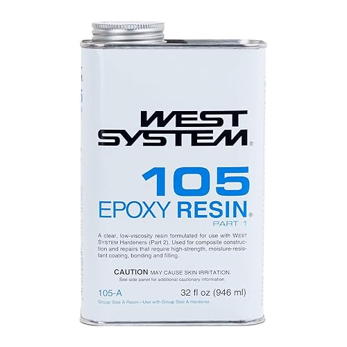 Miniatura 2 de WEST SYSTEM 105A Resina epoxi (32 fl oz) Paquete con 207SA Epoxy Hardener Epoxy Transparente (10.6 fl oz) y 300 Mini Bombas Epoxy Medición de 3 Pack