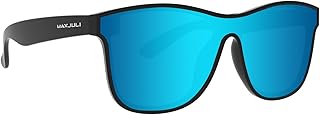 Polarized Trendy Sports Sunglasses for Big Heads Men Women One Piece Oversized Sun Glasses 8206